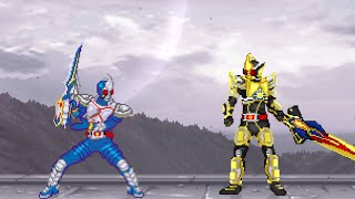 [MUGEN] Kamen Rider Blade vs Kamen Rider Blade King screenshot 1