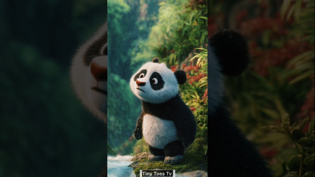 🐼 Cute Baby Panda’s Big River Adventure 🌊 | Heart-Touching Moment 💖