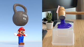 Super Mario Vs 1000 kg 🙃 - SFX build the scenes!