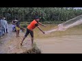 A Rainy day net fishing in Kerala