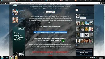 Tutorial Blogger 19 [Cómo ocultar los botones para compartir en el Home] HD 1080p - Charkleons.com