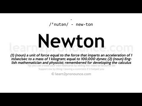 Pronunciation of Newton | Definition of Newton