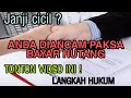 Anda di ancam paksa  bayar hutang, lakukan ini | Langkah hukum