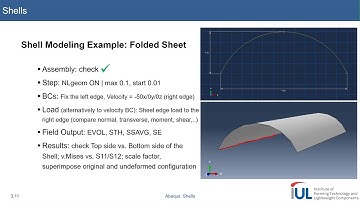 Abaqus Tutorial: Shell Elements #3 Example Problem (folded sheet)