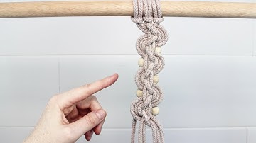 The Wave Knot with Beads (Square Knot Variation) | DIY MACRAME