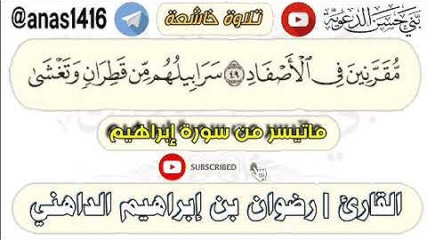 تلاوة بصوت القارئ رضوان الداهني