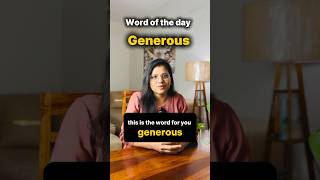 Generous Meaning In English  Learn Everyday Use Words generous englishwords learnenglish vocabs