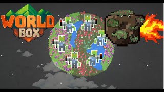 A Meteor Full Of Zombie Creatures Crashes Into An Alien Homeworld! - WorldBox screenshot 2
