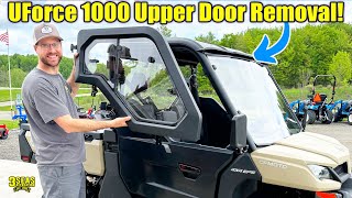 Remove the upper half of your 2024 CFMoto UForce 1000 OEM Hard Doors for the summer! 3 Seas Rec