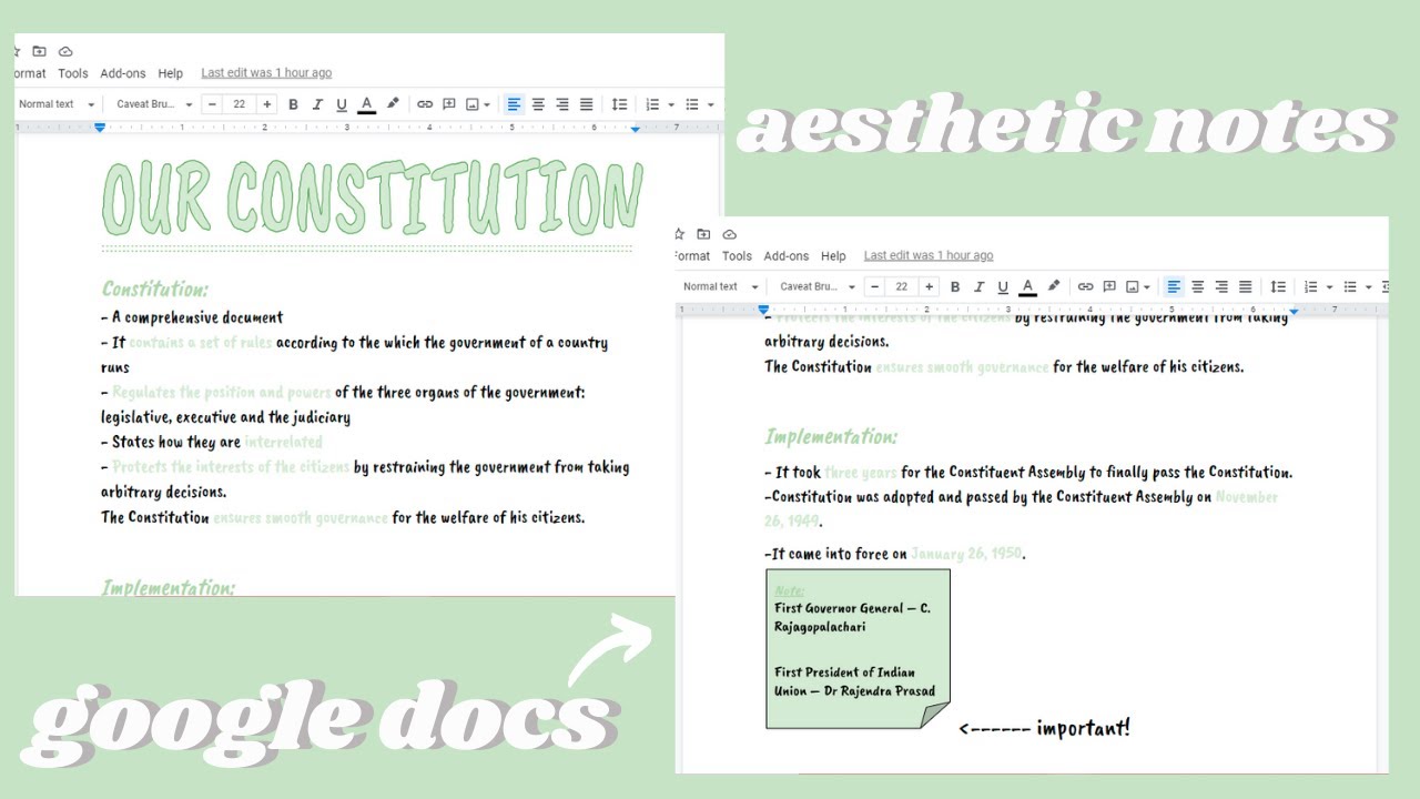 How To Have Aesthetic Notes On Google Docs