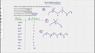 How To Write The Line-Angle Formula From The Name Of An Alkane: Making Orgo EASY
