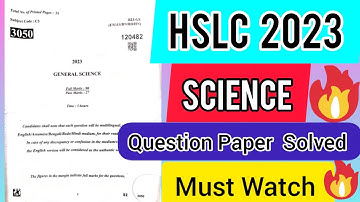 HSLC Exam 2023 Science Question Paper Solution || SEBA HSLC 2023 Science MCQ Solution ||