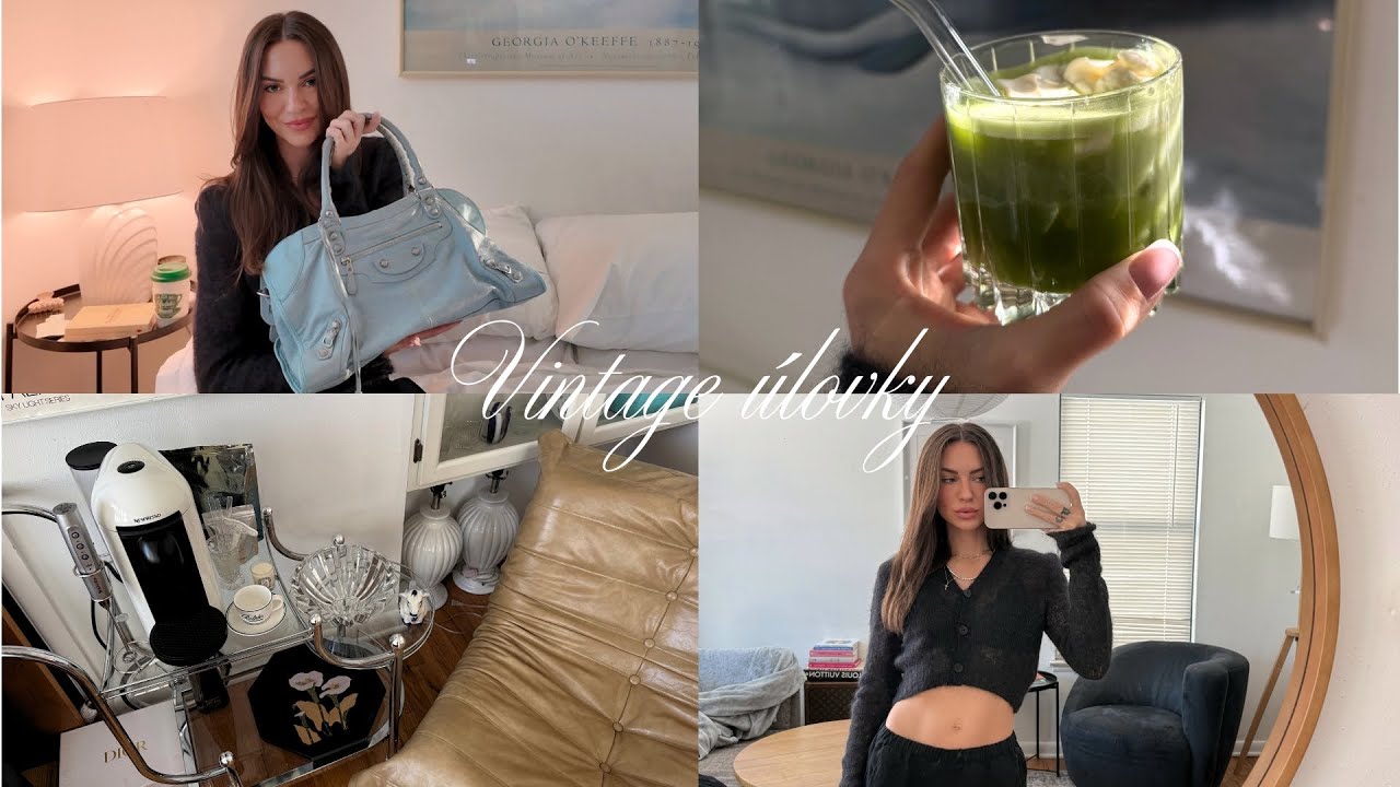 Nová kabelka, vintage kousky do bytu, zařizování a matcha 💚 - VLOG