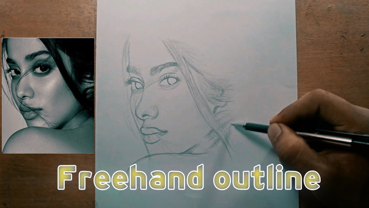 how to draw freehand face for beginners || surajkumarart