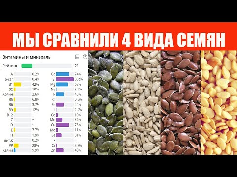 Польза Семечек. Мы сравнили 4 вида семян. Какие семечки полезны