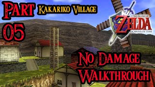 Zelda Ocarina of Time 100% Walkthrough Widescreen HD Part 5 - Kakariko Village - Sun's Song