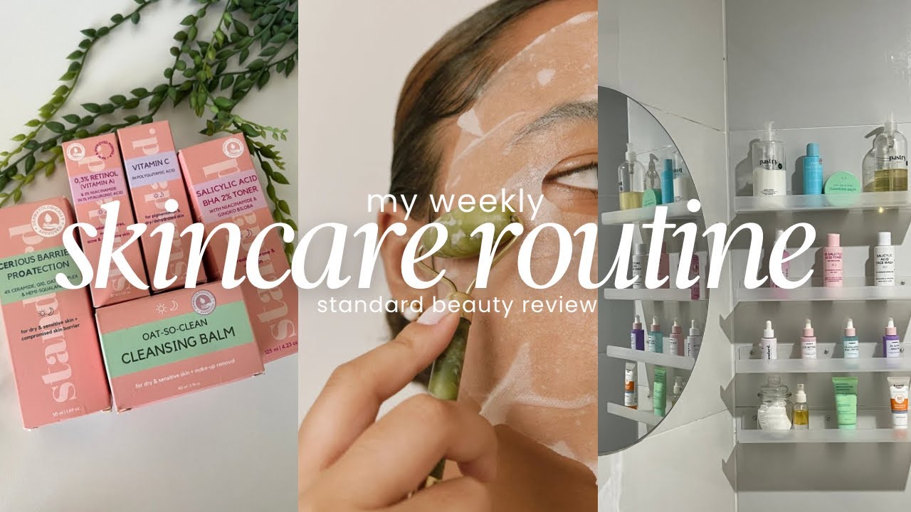 full week of skincare | the ultimate skin cycling routine - Standard Beauty review+ tips etc ✨