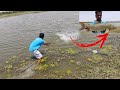 Fish hunting||Big grass carp fish catch and Rohu fish and catfish catch