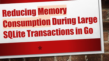 Reducing Memory Consumption During Large SQLite Transactions in Go