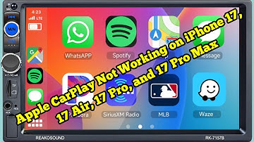 Apple CarPlay Not Working on iPhone 17, 17 Air, 17 Pro, 17 Pro Max? Here