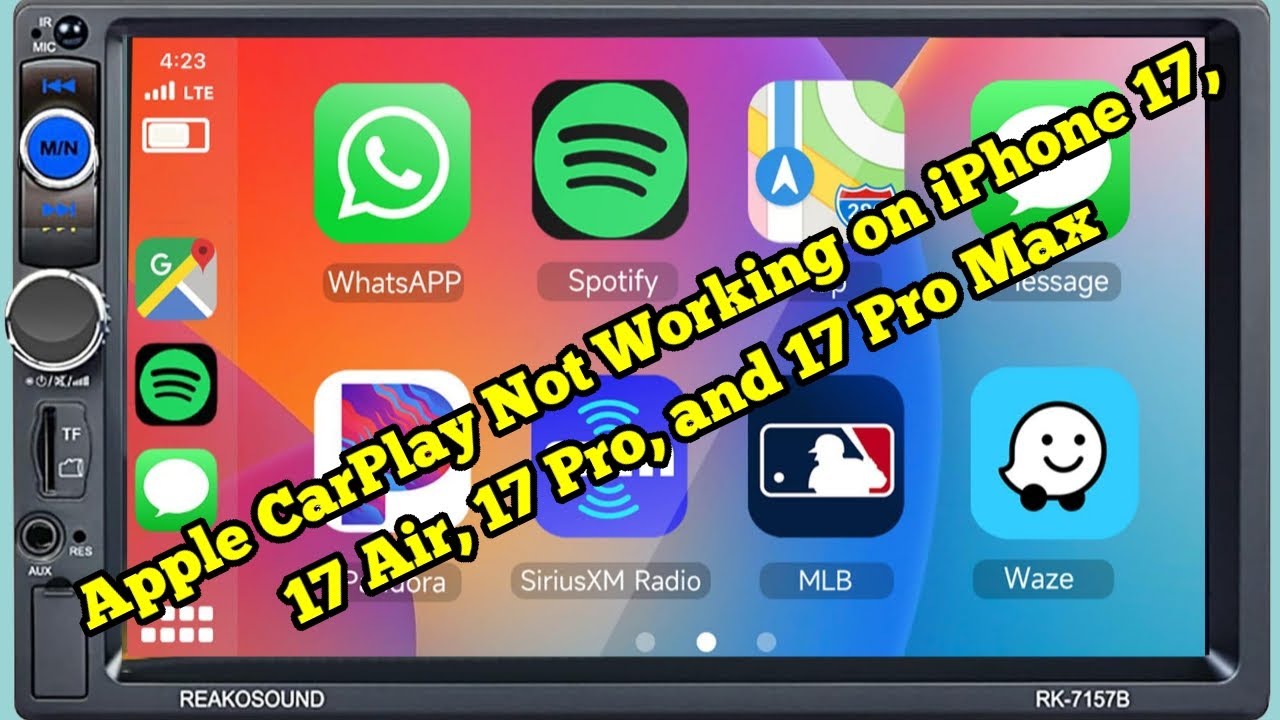 Apple CarPlay не работает на iPhone 17, 17 Air, 17 Pro, 17 Pro Max? Вот решение.