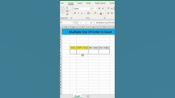 Multiple Use Enter key in excel.  #excel #exceldataanalytics #datascience #exceltech #exceltips