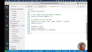 Software Engineering Web Application Frameworks 03.03: JavaScript arrays