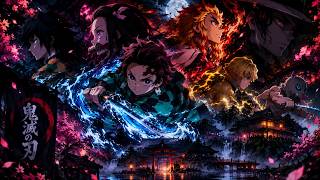 Demon Slayer | Epic Anime Night | Japanese Sakura Landscape | 4K Cinematic Live Wallpaper