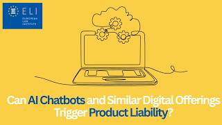 ELI Webinar on Product Liability and Digital Harms