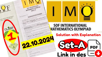 Class 1 Math Olympiad Question Paper 2024 25 | Math Olympiad Exam for Class 1|Olympiad Exam Class 1