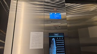INCREDIBLE BRAND NEW 1200FPM TKE Agile Hybrid Traction Elevators at The Aston Martin Residences