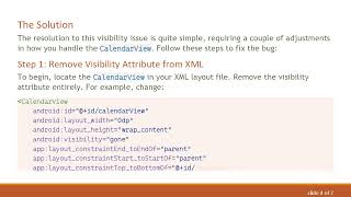 How to Fix CalendarView Visibility Issues in Android