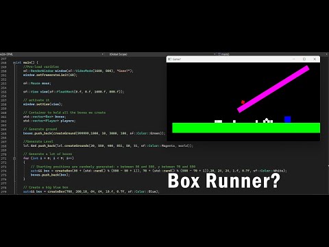 Box Runner? | SFML+Box2d C++ | Game Dev