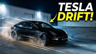 Can a Stock Tesla Model 3 actually slide? | WE TRIED