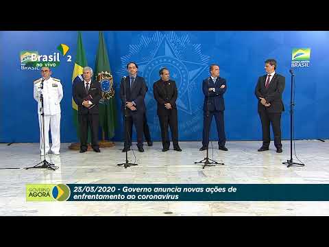Coletiva de Imprensa com o presidente Jair Bolsonaro e o ministro Luiz Henrique Mandetta
