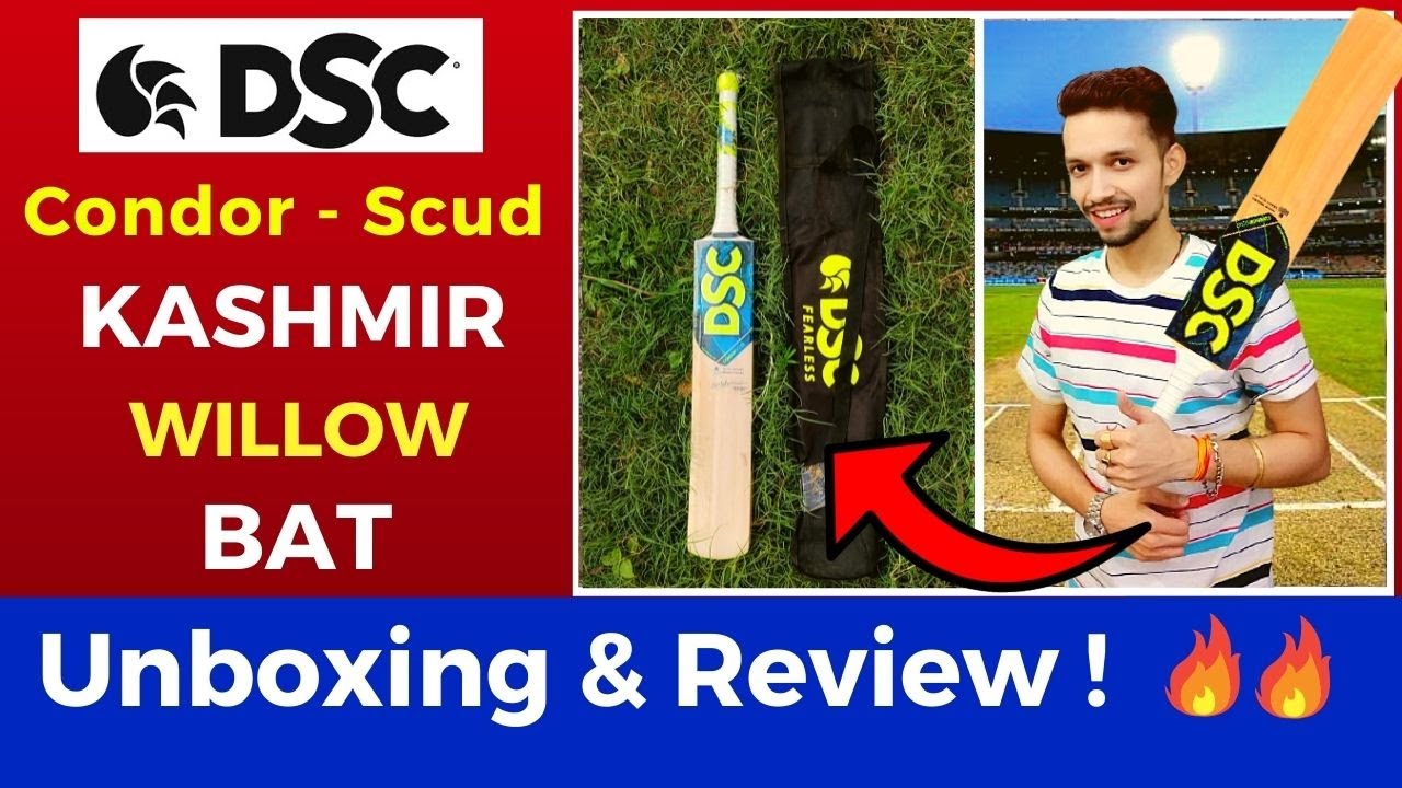 DSC CONDOR SCUD BAT UNBOXING & REVIEW KASHMIR WILLOW CRICKET BAT