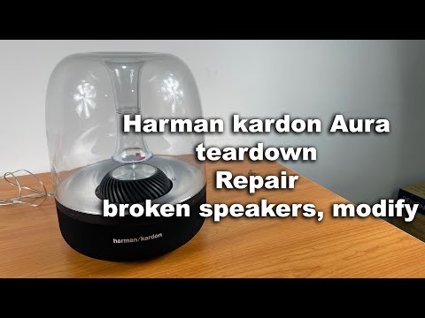 Harman Kardon Aura teardown, Repair broken speakers, modify
