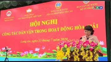 Hội nghị trực tuyến toàn quốc về công tác dân vận trong hoạt động hòa giải | LONG AN TV