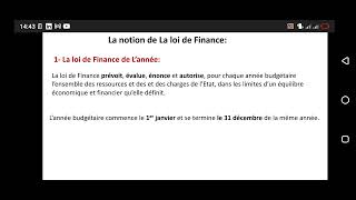 Public Finance 2: The concept of the Finance Law (Finance Law of the year/supplementary/settlement)