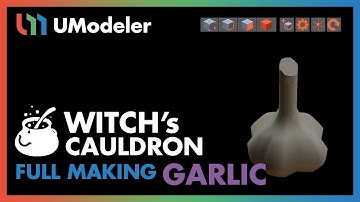 3D Modeling in Unity - Full Making Video of a Garlic in the Witch