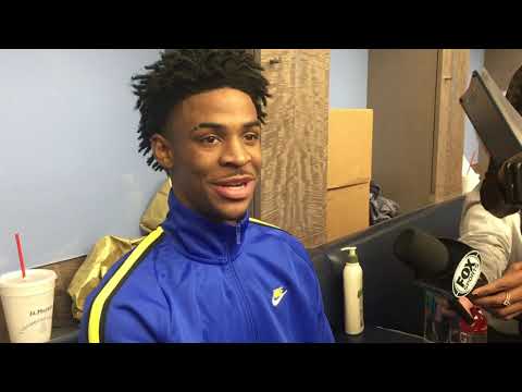 Ja Morant Postgame – MEM 119 MIN 112 (Jan. 7, 2020)