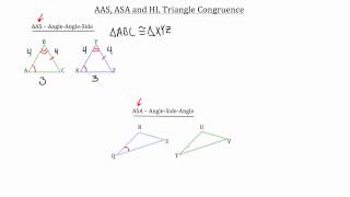 AAS,ASA and HL Triangle Congruence