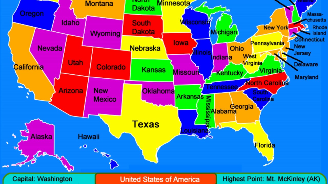Combolist usa. The United States of America карта. United States of America карта Штатов. 50 Штатов США на карте. Карта Штатов США со столицами.