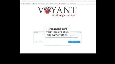 Voyant: Upload multiple files to your corpus