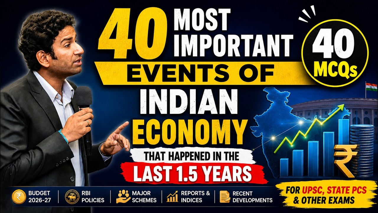 40 Most Important Current Events (Last 1.5 Years) based Indian Eco Q ...