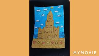 summer Wednesday art lessons how to draw golden sandcastle