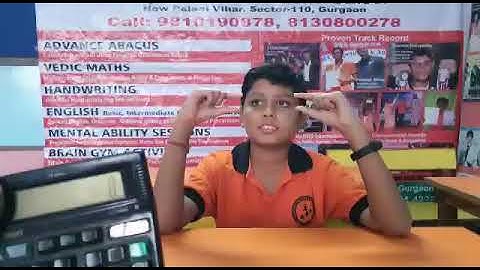 Addition Ascent Abacus demo ! Kartikeya Sharma soon after Level 1 ! Video#261. Guaranteed output !
