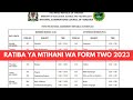 NECTA: RATIBA YA MTIHANI WA KIDATO CHA PILI 2023|FORM TWO NATIONAL ASSESSMENT TIMETABLE 2023