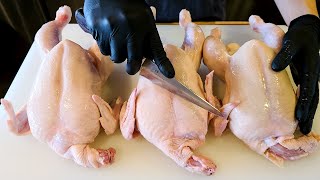 สุดยอด 20 ยากิโทริโอมากาเสะในเกาหลี ทักษะการตัดไก่ที่น่าทึ่ง ไก่เสียบไม้