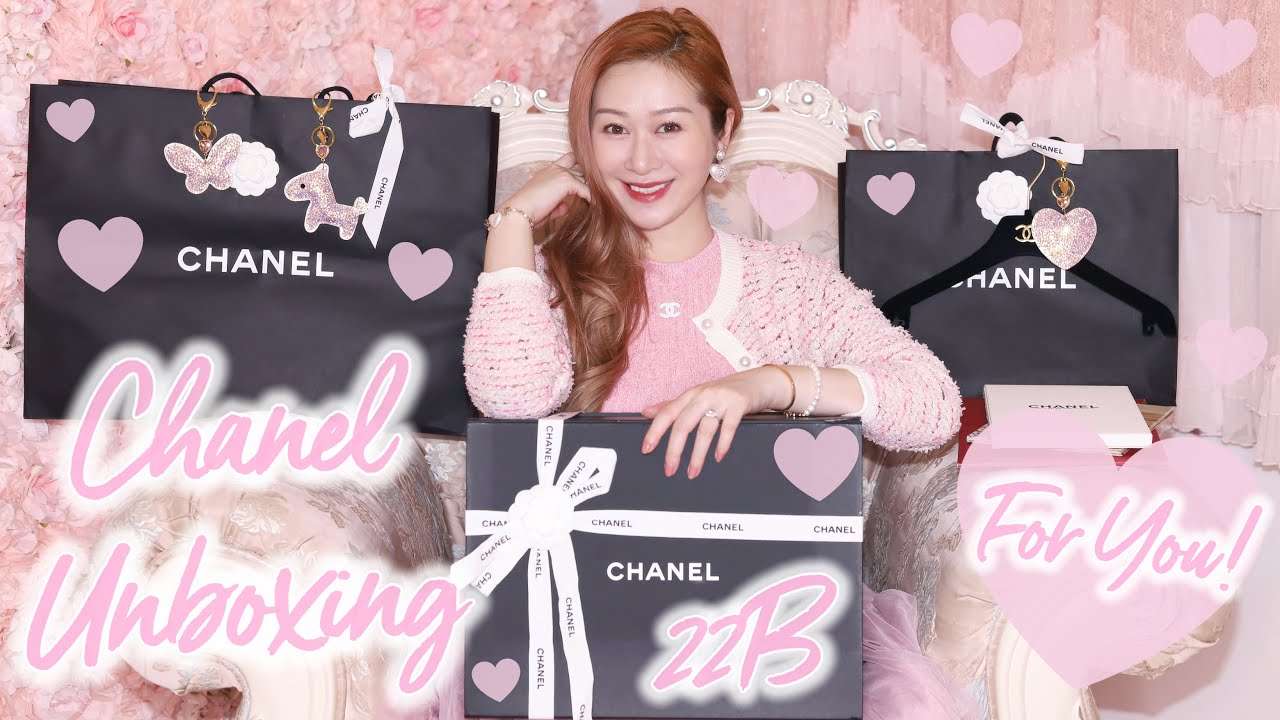 Chanel 22 Handbag Tweed In Pink And Burgundy - Praise To Heaven